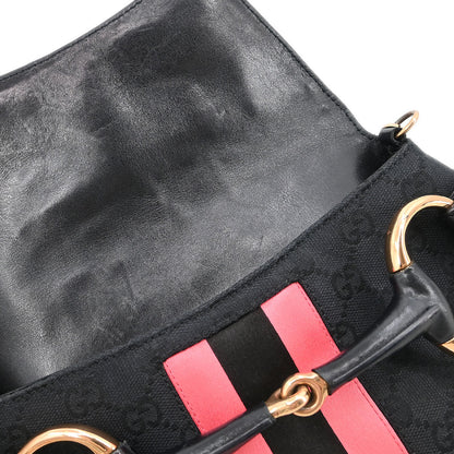 Gucci Black Canvas GG Handbag