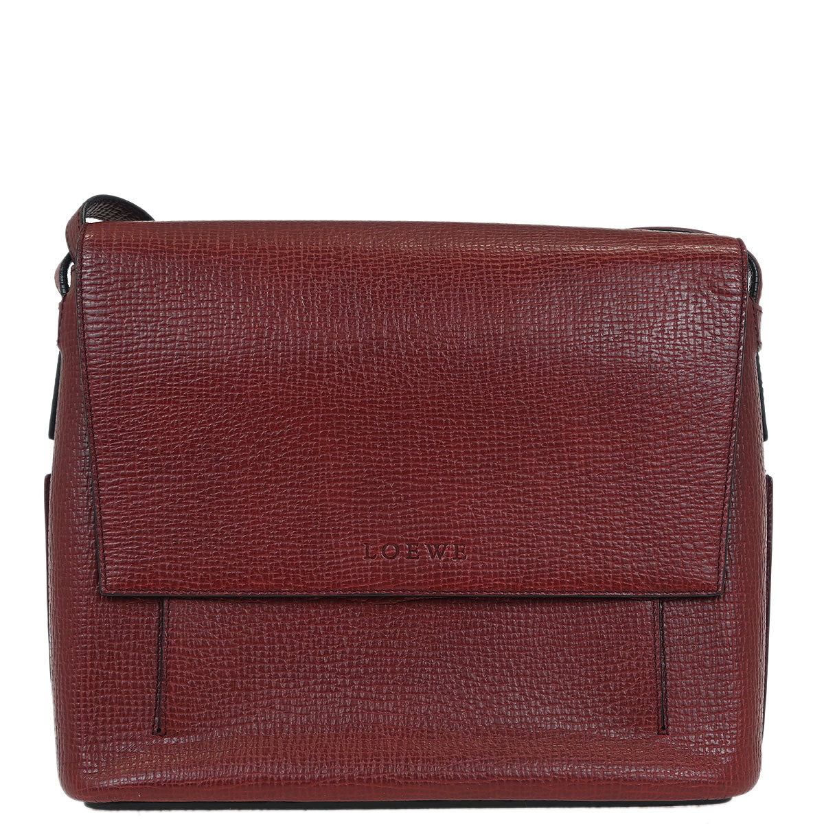 Loewe Bordeaux Leather Shoulder Bag