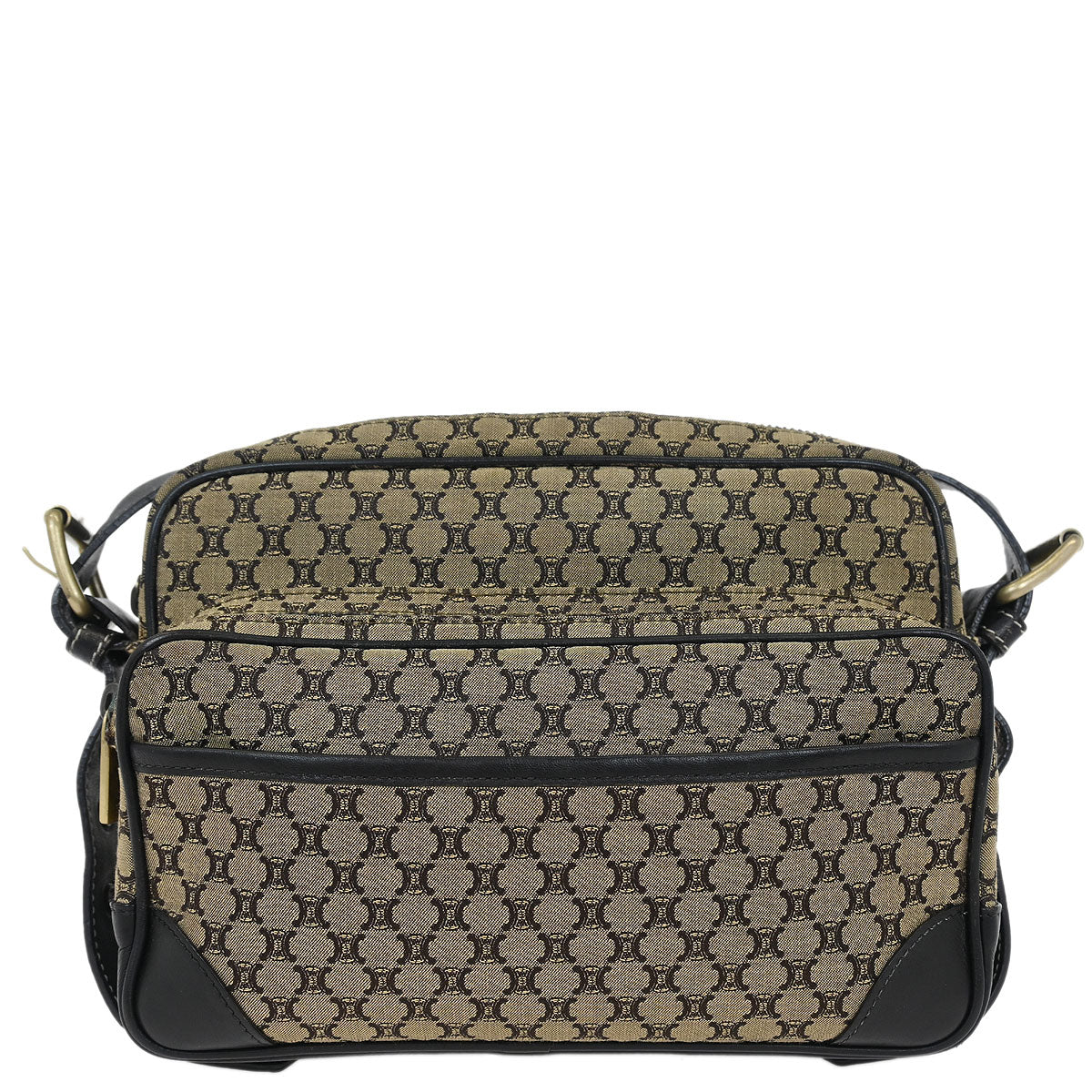 Celine * Beige Canvas Macadam Shoulder Bag