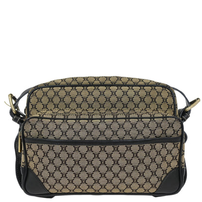 Celine * Beige Canvas Macadam Shoulder Bag