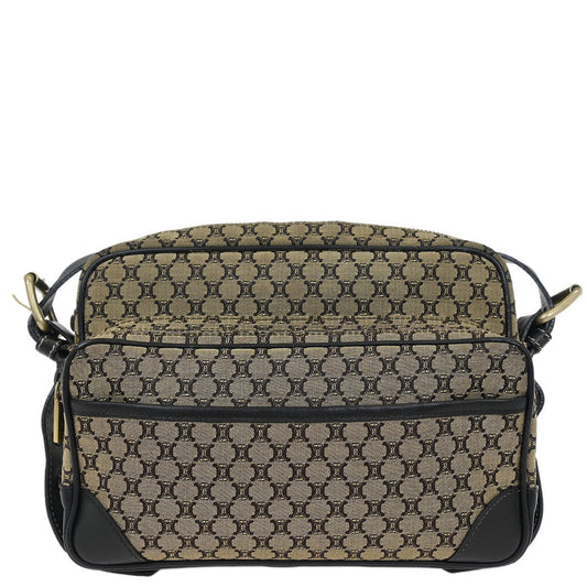 Celine * Beige Canvas Macadam Shoulder Bag