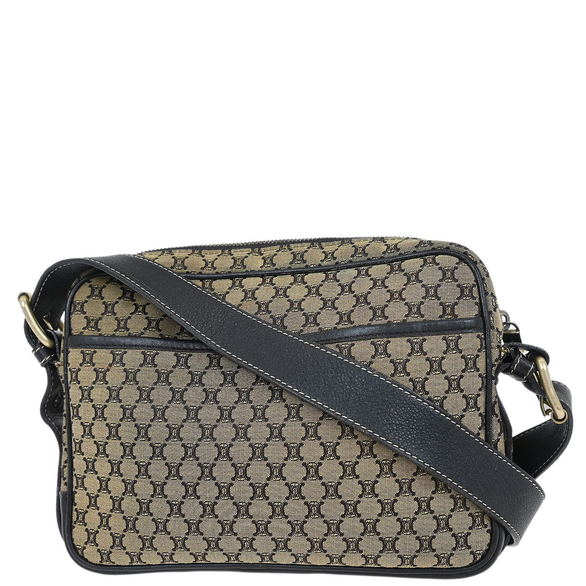 Celine * Beige Canvas Macadam Shoulder Bag