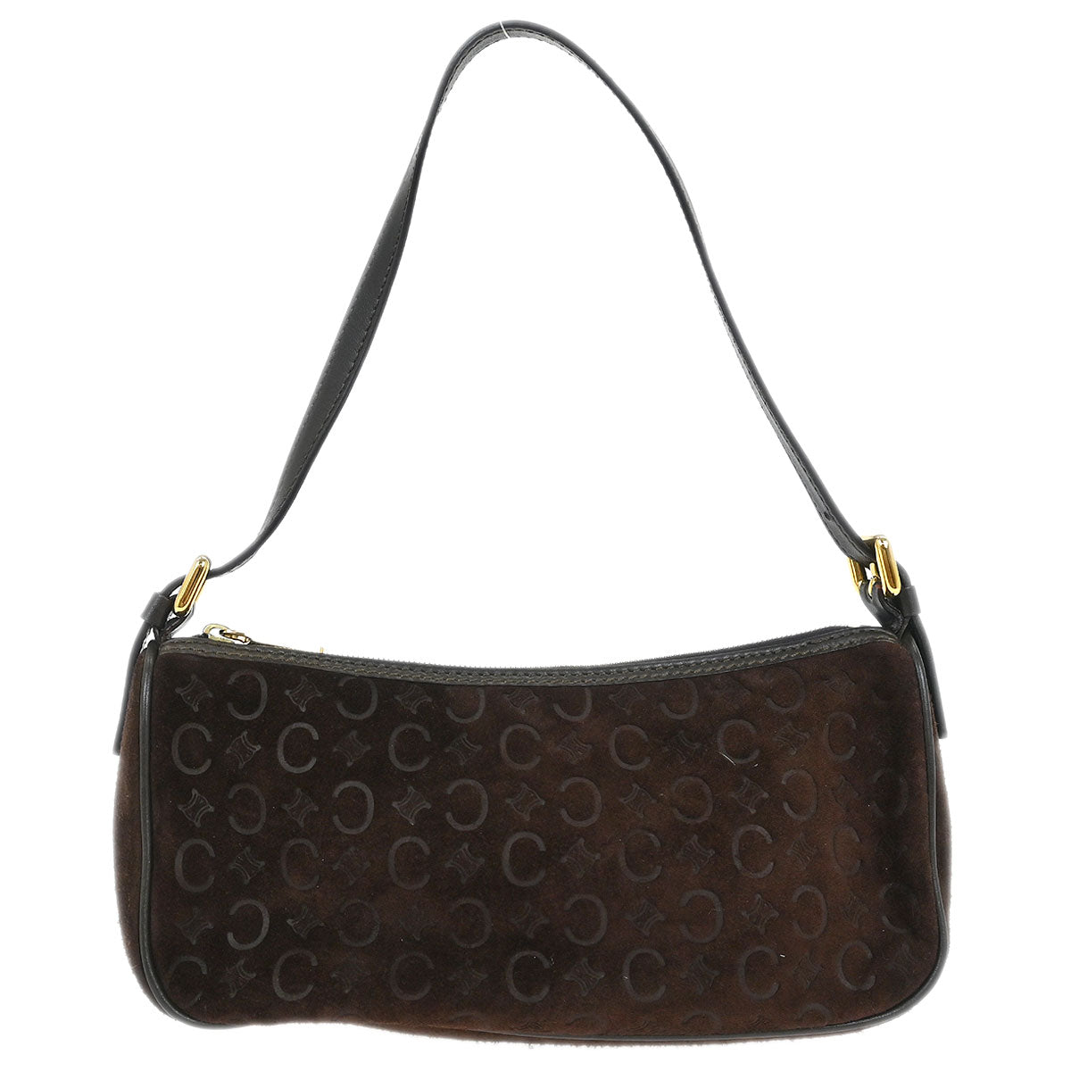 Celine Brown Suede Macadam Handbag