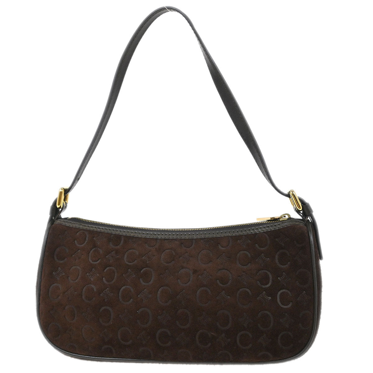 Celine Brown Suede Macadam Handbag