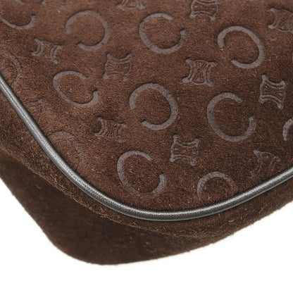 Celine Brown Suede Macadam Handbag