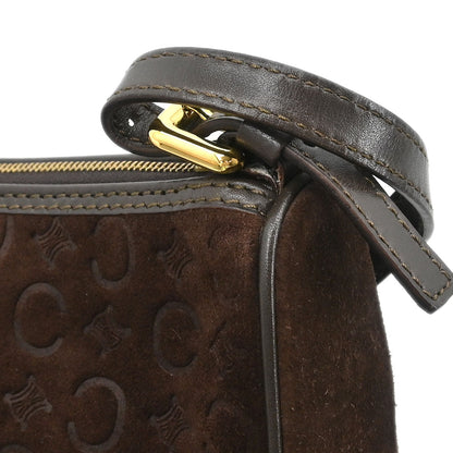 Celine Brown Suede Macadam Handbag