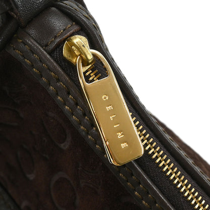 Celine Brown Suede Macadam Handbag