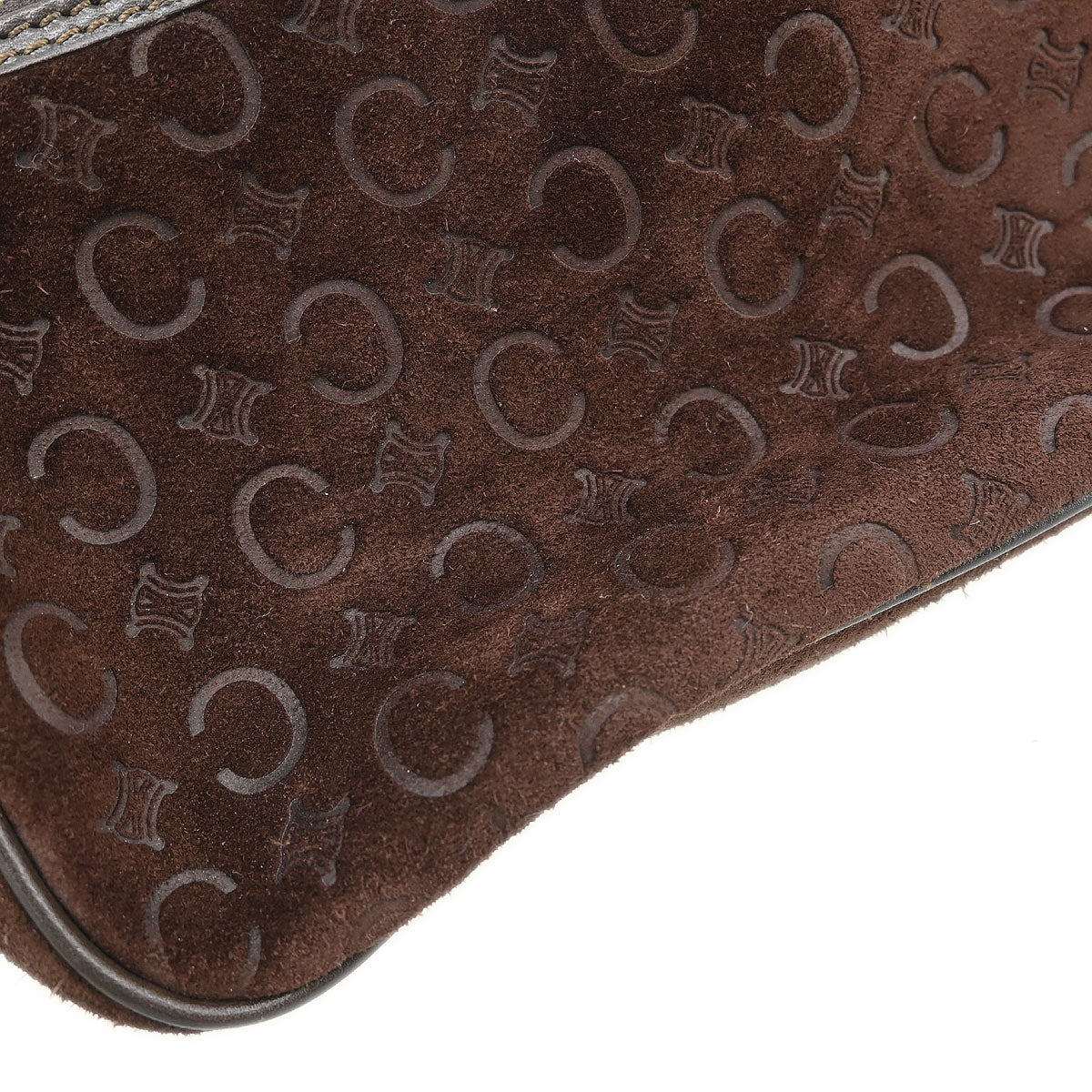 Celine Brown Suede Macadam Handbag