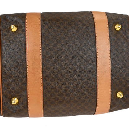 Celine Brown PVC Macadam Duffle Handbag