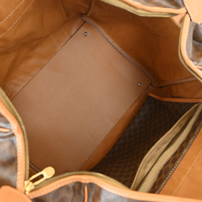 Celine Brown PVC Macadam Duffle Handbag