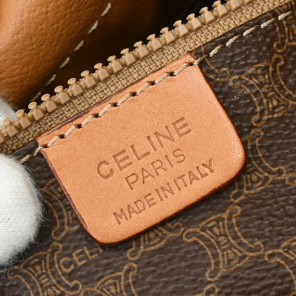 Celine Brown PVC Macadam Duffle Handbag