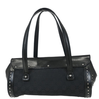Gucci Black Bamboo GG Handbag