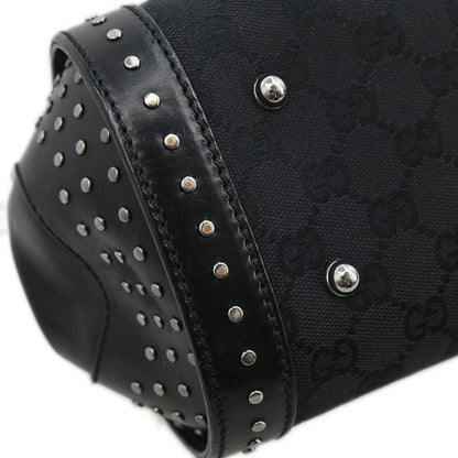 Gucci Black Bamboo GG Handbag