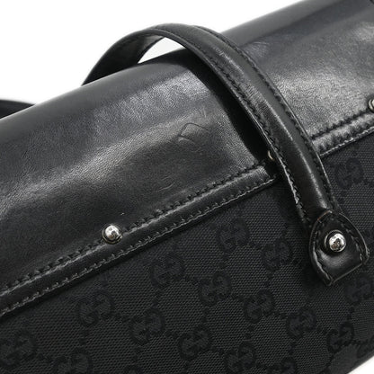 Gucci Black Bamboo GG Handbag