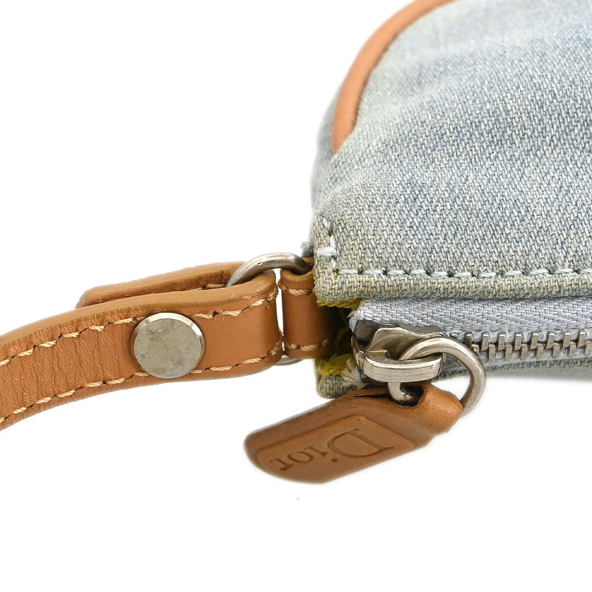Christian Dior Light Blue Denim Saddle Handbag