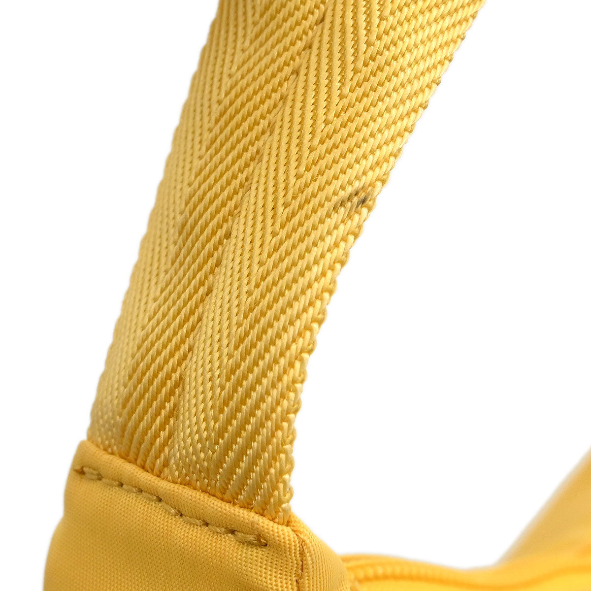 Prada Yellow Nylon Handbag