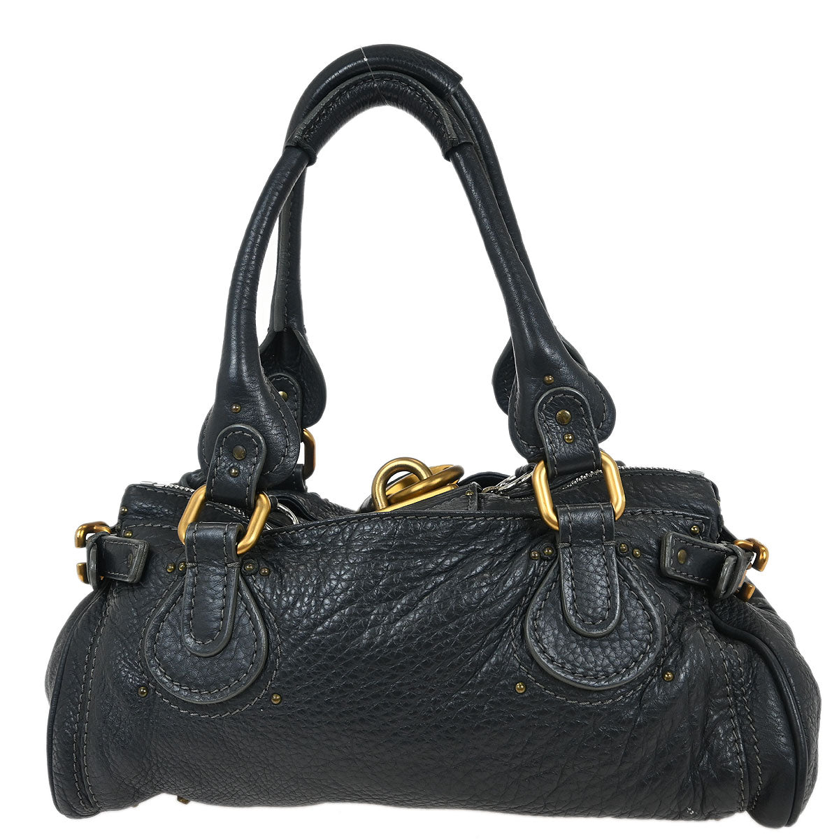 Chloe Dark Gray Paddington Medium Handbag