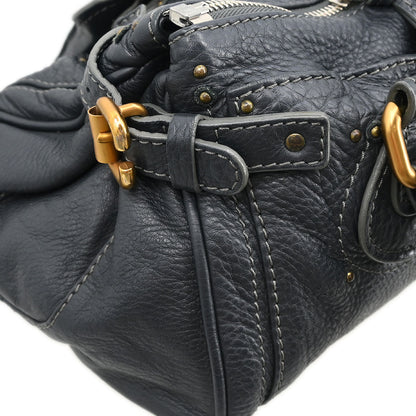 Chloe Dark Gray Paddington Medium Handbag