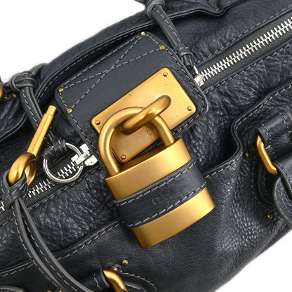 Chloe Dark Gray Paddington Medium Handbag