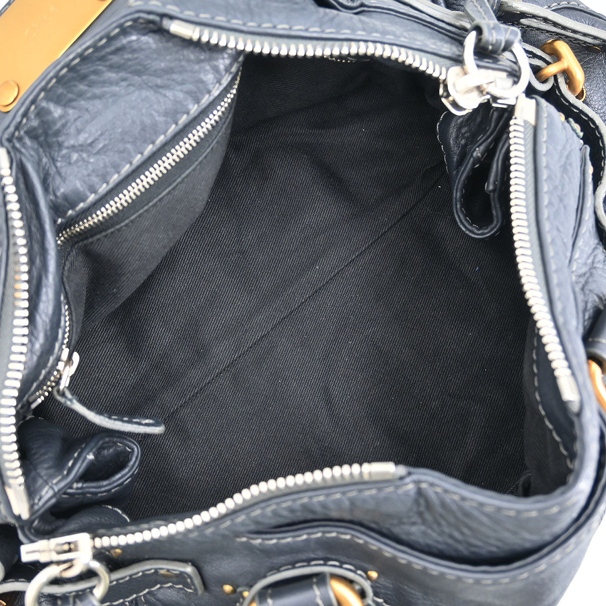 Chloe Dark Gray Paddington Medium Handbag