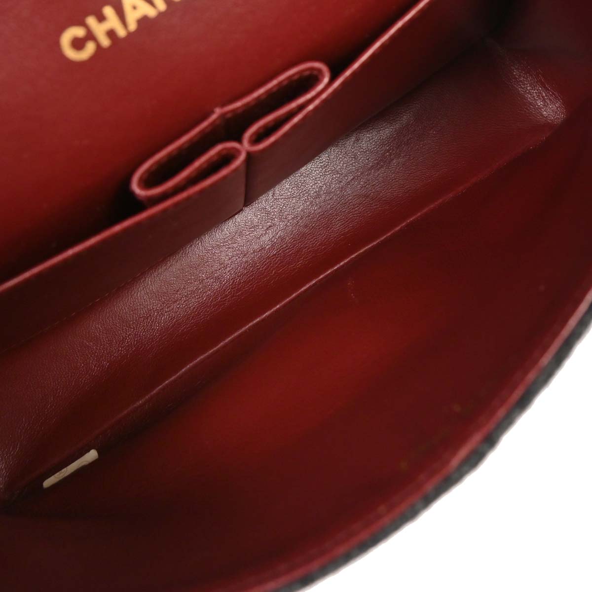 Chanel Gray Wool Medium Classic Double Flap Shoulder Bag