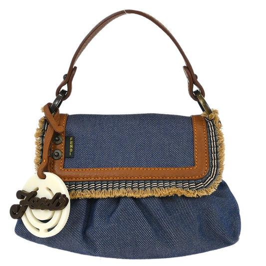 Fendi Blue Denim Chef Handbag