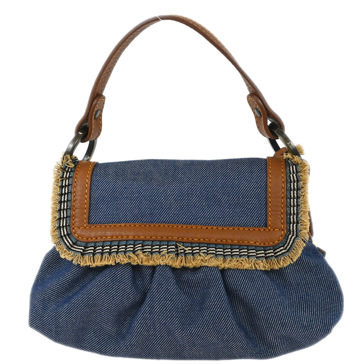 Fendi Blue Denim Chef Handbag