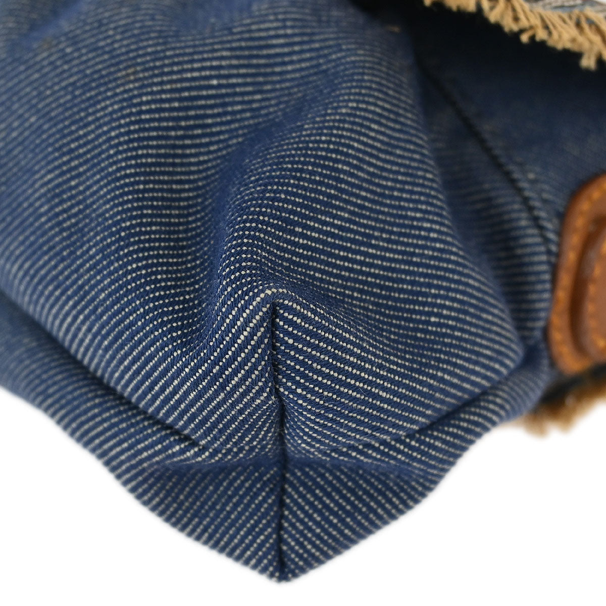Fendi Blue Denim Chef Handbag