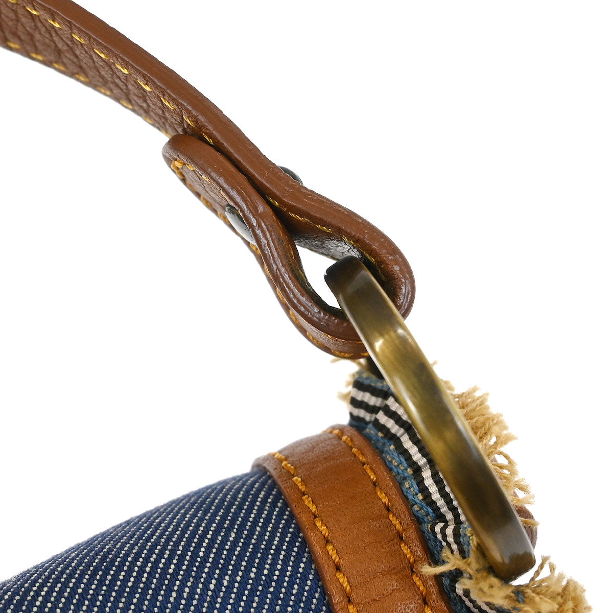 Fendi Blue Denim Chef Handbag