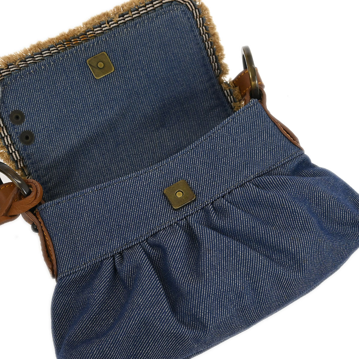 Fendi Blue Denim Chef Handbag