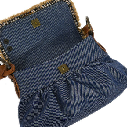 Fendi Blue Denim Chef Handbag