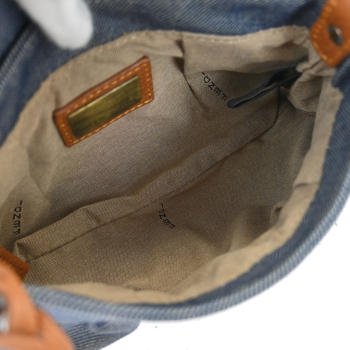 Fendi Blue Denim Chef Handbag