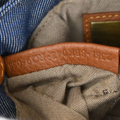 Fendi Blue Denim Chef Handbag