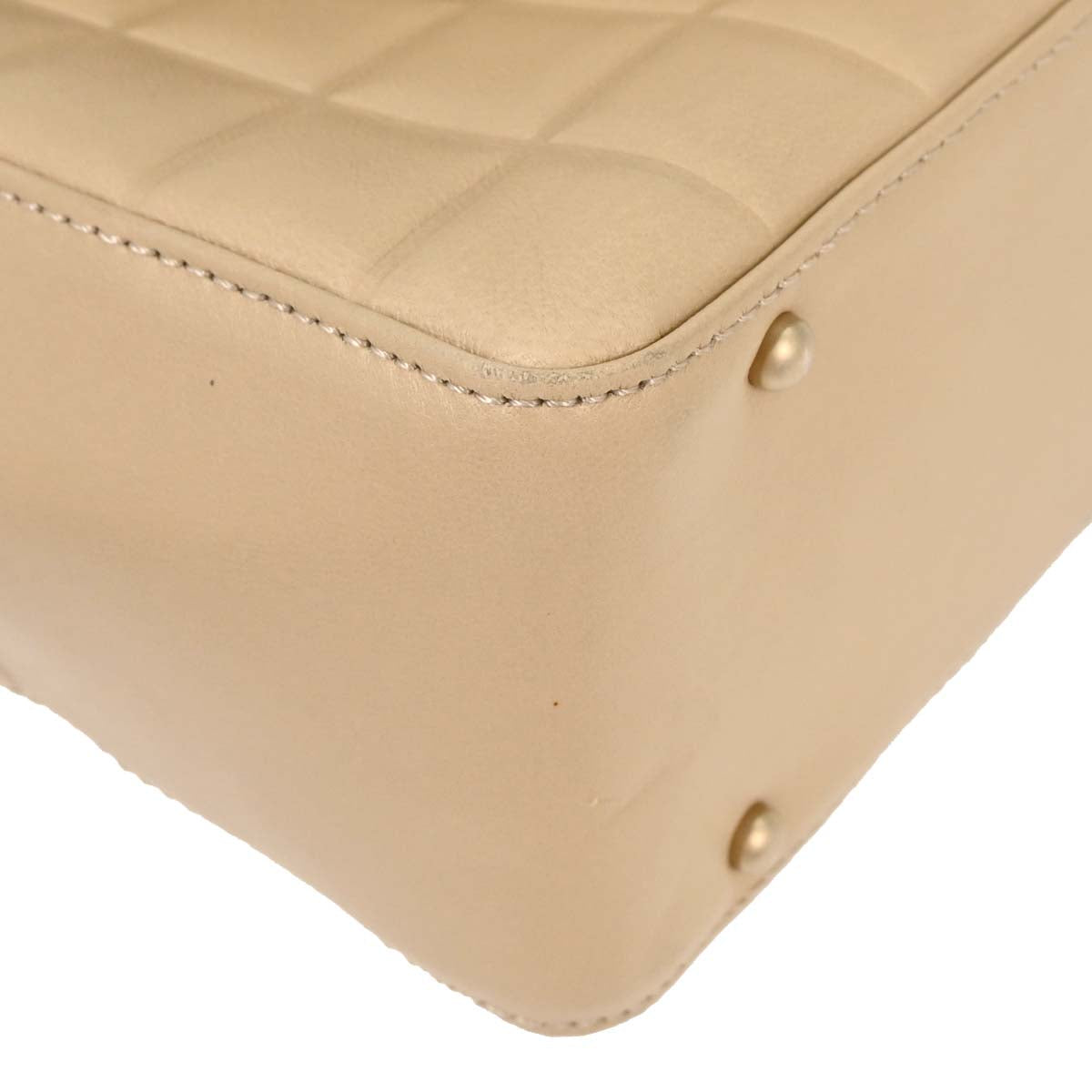 Chanel Beige Lambskin Choco Bar Tote Bag