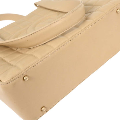 Chanel Beige Lambskin Choco Bar Tote Bag