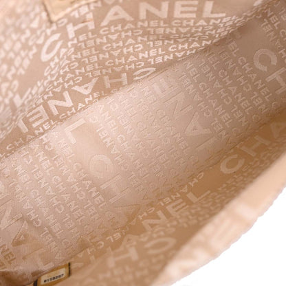 Chanel Beige Lambskin Choco Bar Tote Bag