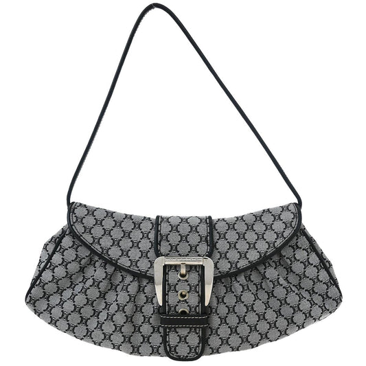 Celine Gray Canvas Macadam Handbag