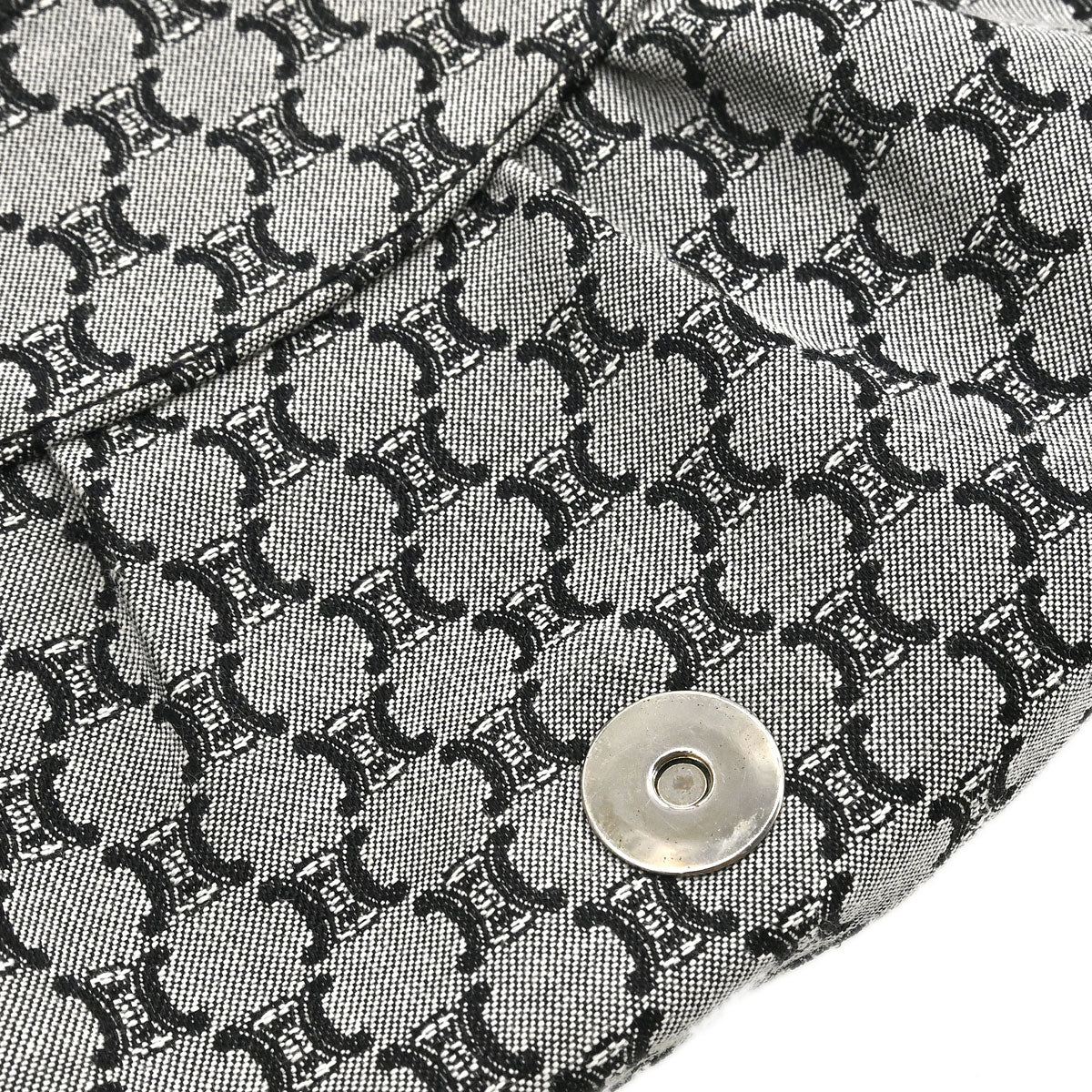 Celine Gray Canvas Macadam Handbag