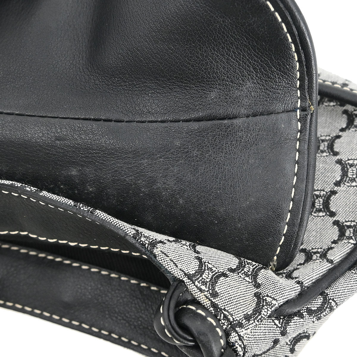 Celine Gray Canvas Macadam Handbag