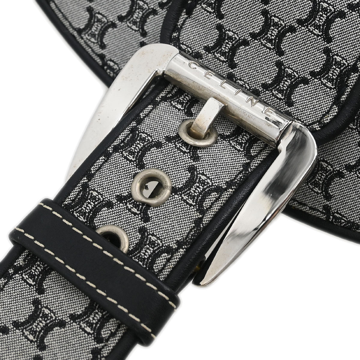 Celine Gray Canvas Macadam Handbag