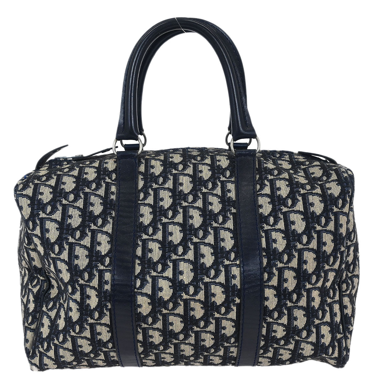 Christian Dior Navy Canvas Trotter Handbag