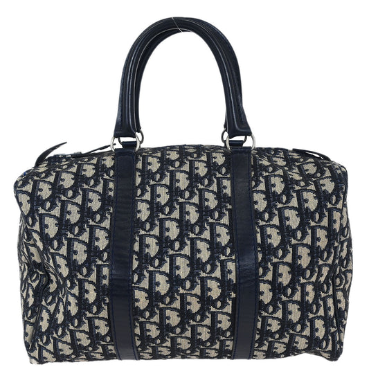 Christian Dior Navy Canvas Trotter Handbag