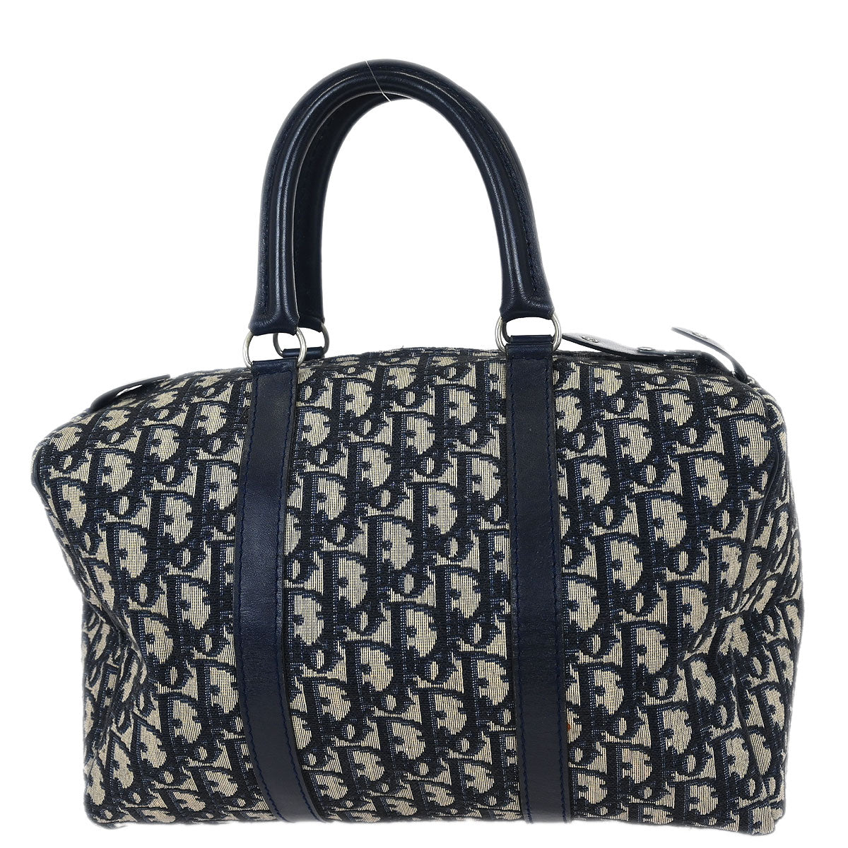 Christian Dior Navy Canvas Trotter Handbag