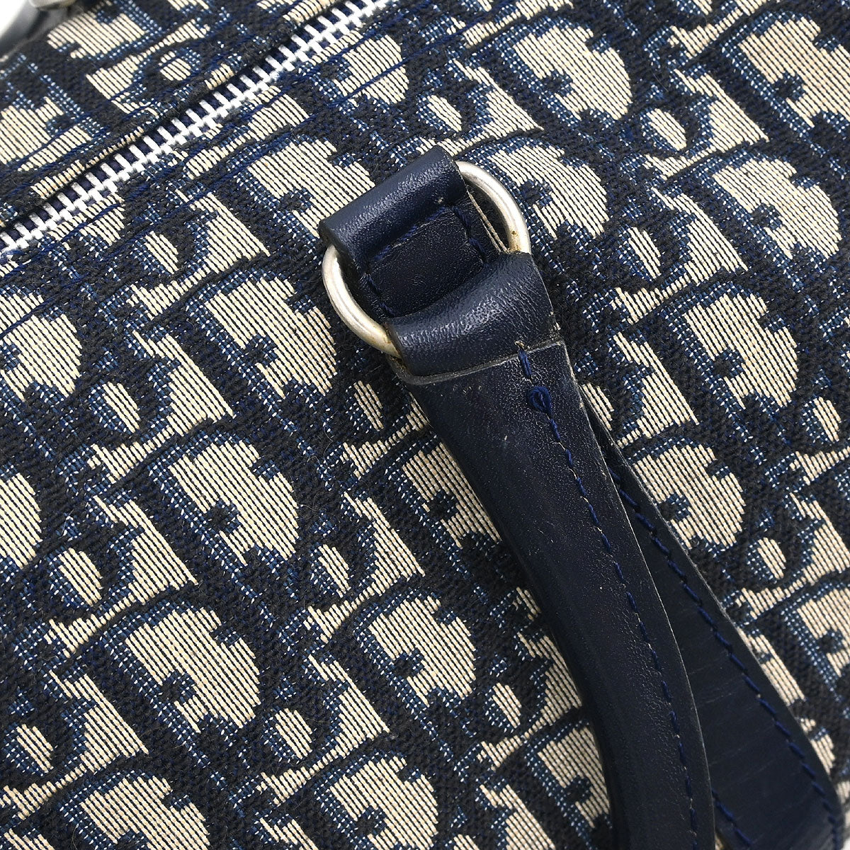 Christian Dior Navy Canvas Trotter Handbag