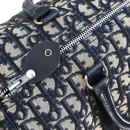 Christian Dior Navy Canvas Trotter Handbag
