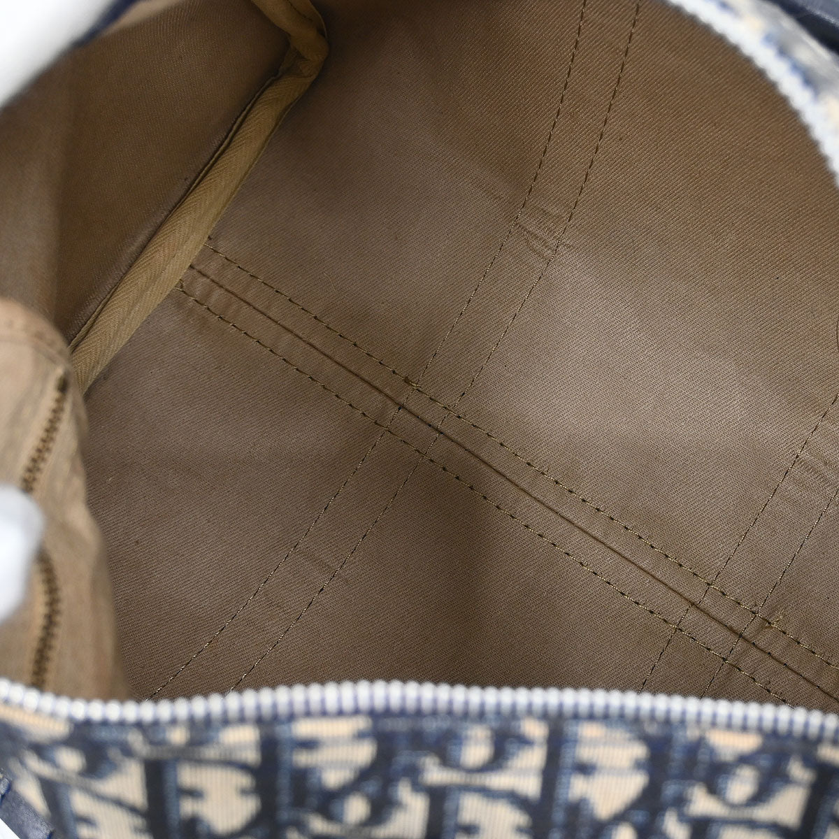 Christian Dior Navy Canvas Trotter Handbag