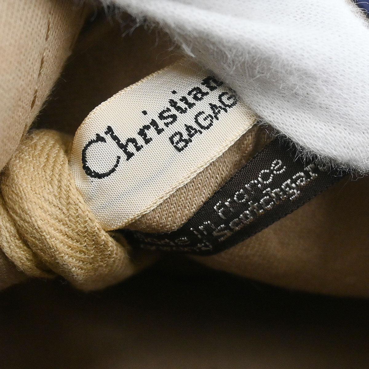 Christian Dior Navy Canvas Trotter Handbag