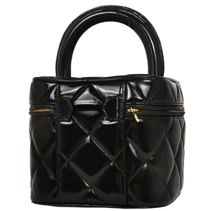 Chanel 1996-1997 Black Patent Leather Vanity Handbag