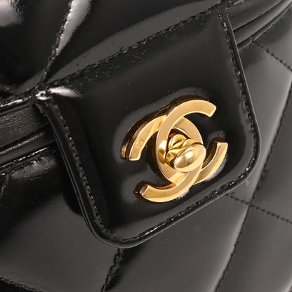 Chanel 1996-1997 Black Patent Leather Vanity Handbag