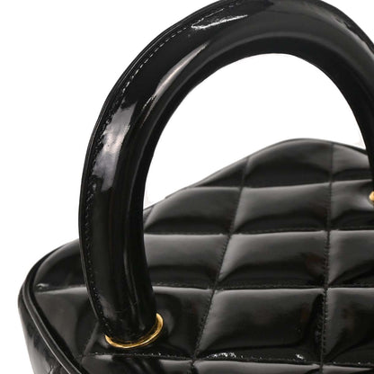 Chanel 1996-1997 Black Patent Leather Vanity Handbag